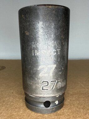 NOS Armstrong 6 Point Deep Impact Socket 27MM 3/4" Drive #48-227 Made in USA